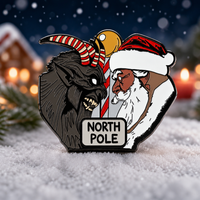 Christmas Krampus 2025 1 soft enamel pin — AI product shot
