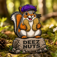 DEEZ NUTS soft enamel pin — AI product shot