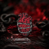 Love Hurts soft enamel pin — AI product shot