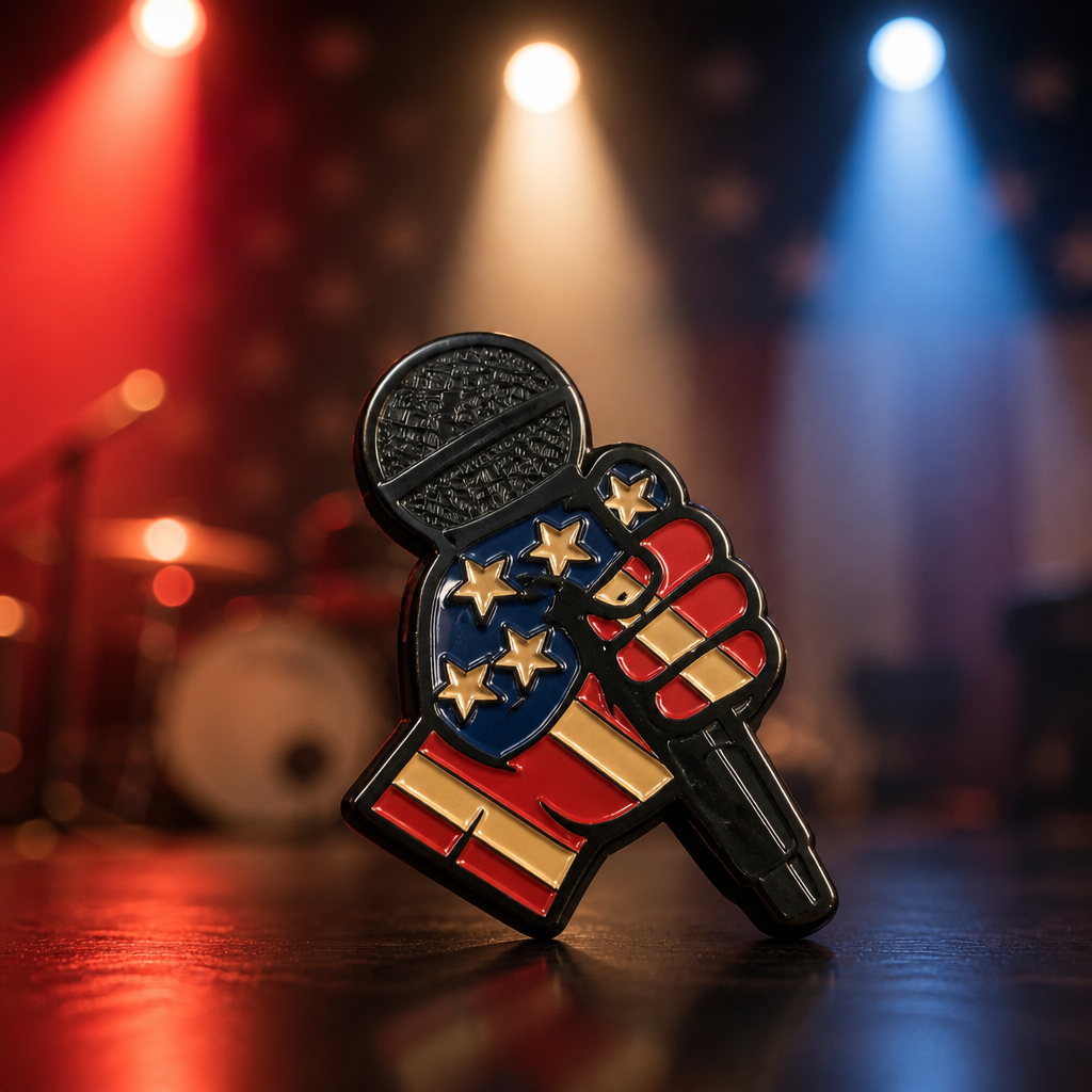 1A soft enamel pin — AI product shot
