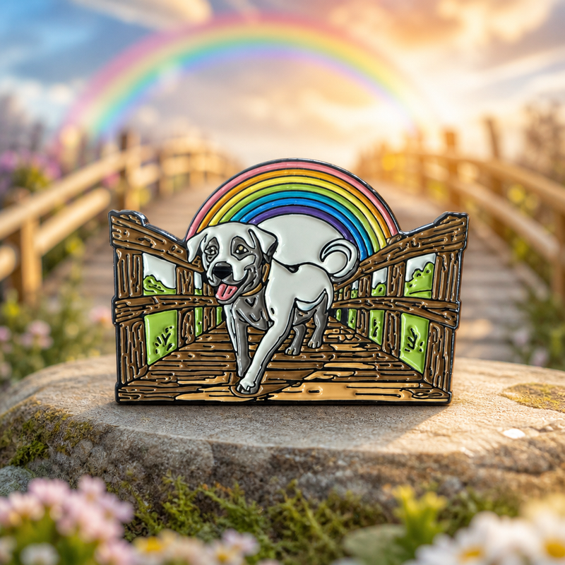 Best Friend soft enamel pin — AI product shot
