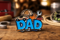 Dad soft enamel pin — AI product shot