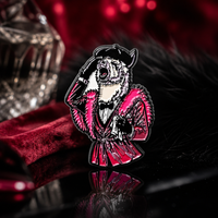 Drama Llama soft enamel pin — AI product shot