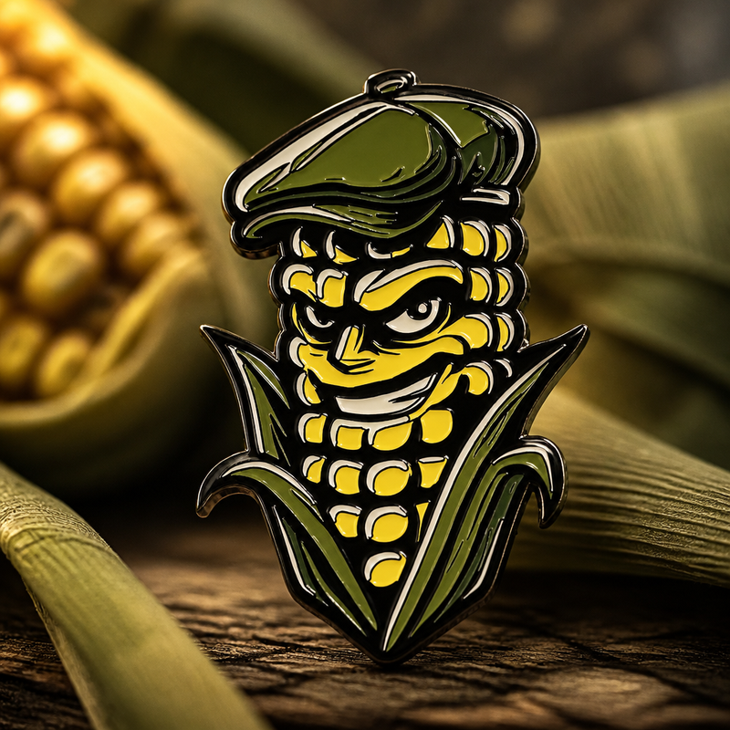 Ear-itated soft enamel pin — AI product shot