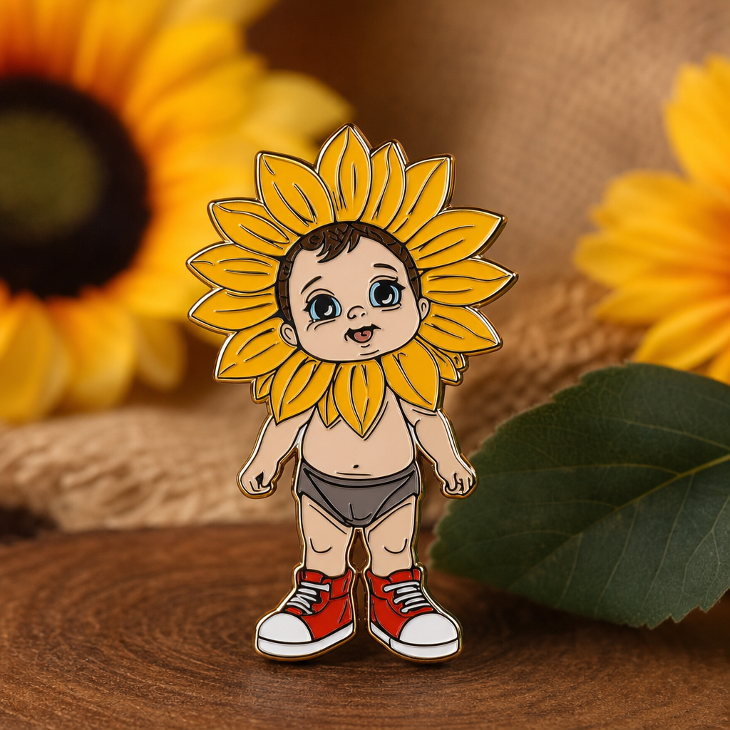 Fetal Alcohol Syndrome Awareness soft enamel pin — AI product shot