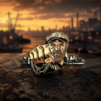 Fist Bump Friday soft enamel pin — AI product shot