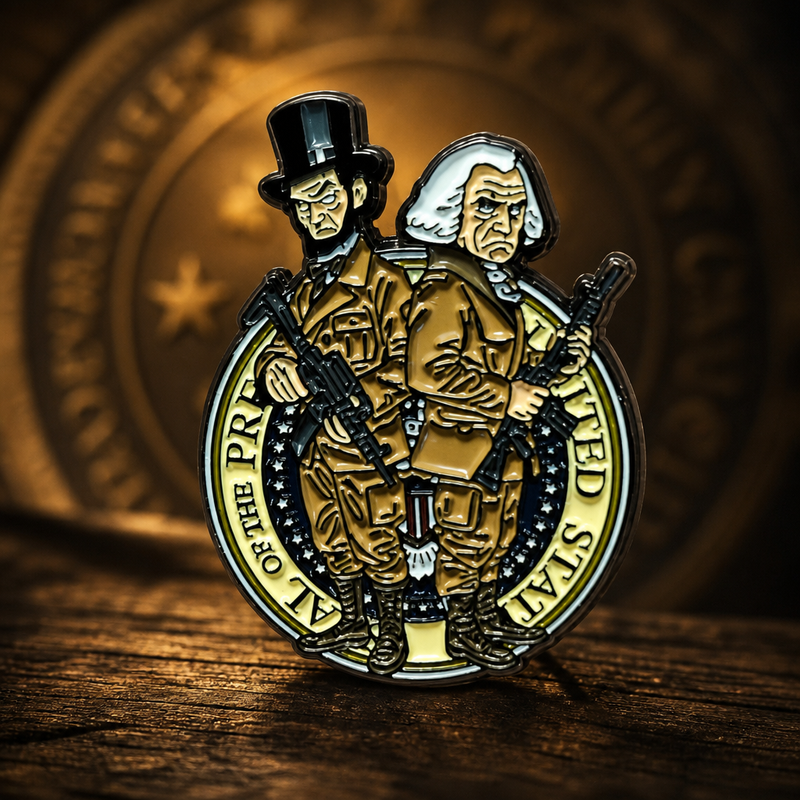 Founding Fellows soft enamel pin — AI product shot