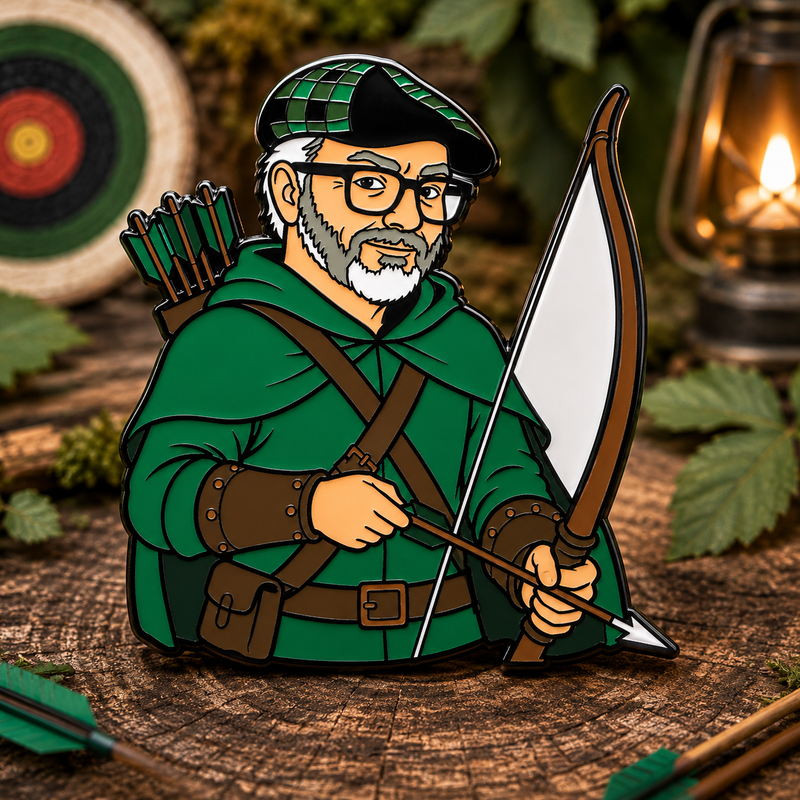 Highland Archer soft enamel pin