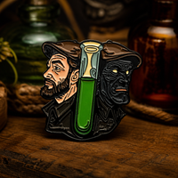 Jekyll and Hyde soft enamel pin — AI product shot