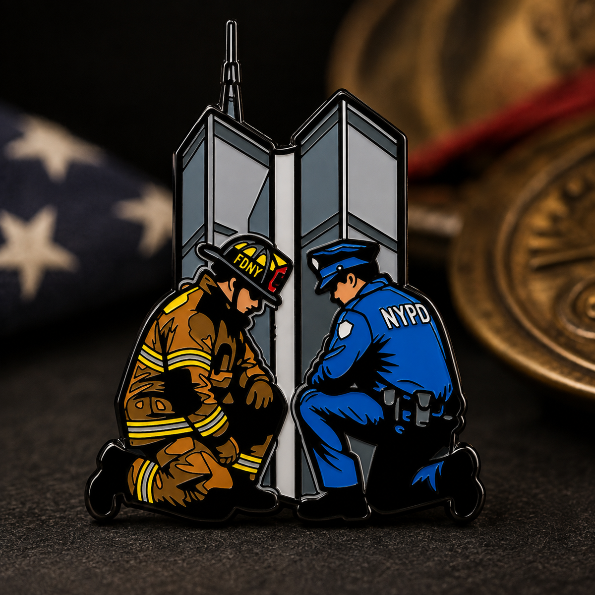 Never Forget soft enamel pin