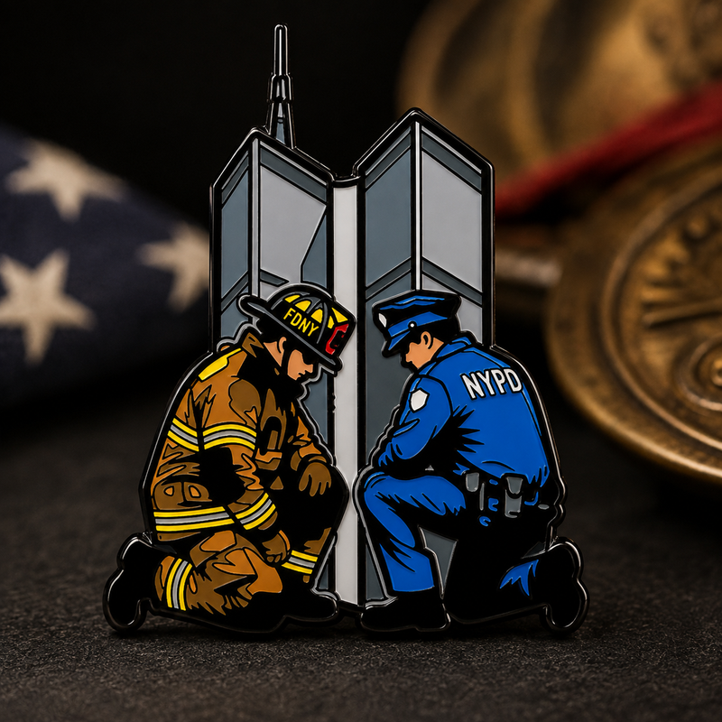 Never Forget soft enamel pin