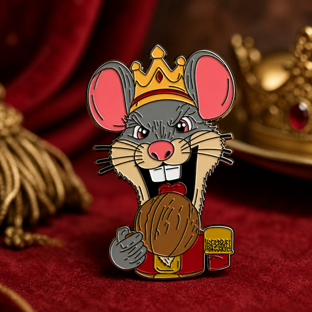 Nutcracker soft enamel pin — AI product shot