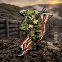 Battlefield trench dawn with soft smoke