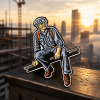 High steel construction site sunrise