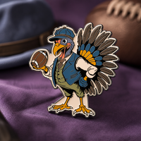 Gridiron soft enamel pin — AI product shot