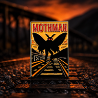 MOTHMAN soft enamel pin — AI product shot